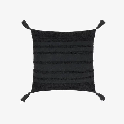 The Range Larch Woven Cushion - Black