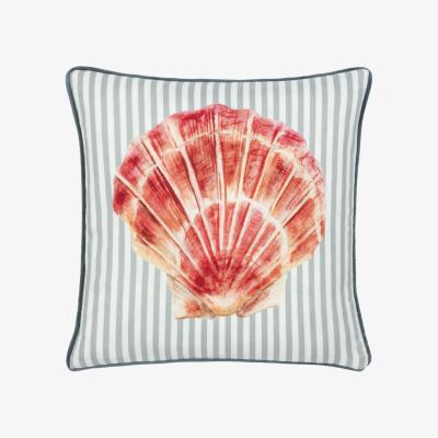 The Range Salcombe Scallop Piped Cushion - Multicolour / Feather