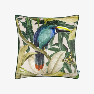 The Range Rampha Velvet Cushion - Green