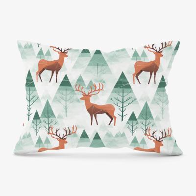 The Range Reindeer On A Snowy Landscape Cushion - Green / 28cm