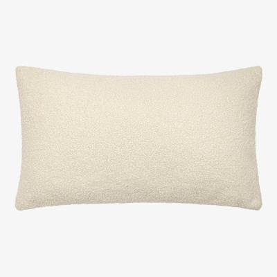 The Range Malham Fleece Cushion 30 x 50cm - Ivory / Feather
