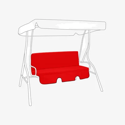 The Range Garden Swing Chair Cushion with Backrest - Red