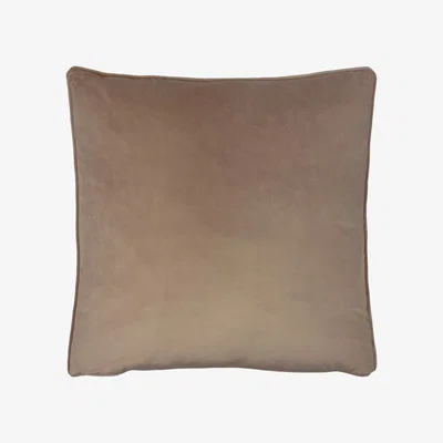The Range Opulence Soft Velvet Cushion - Biscuit / Feather