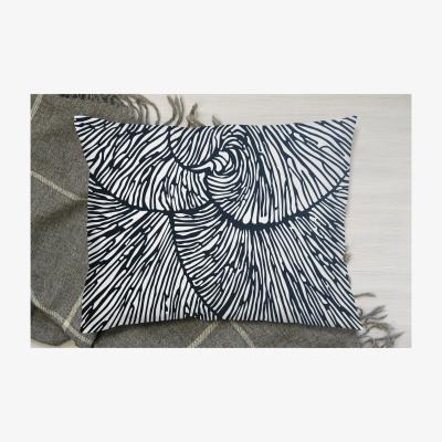 The Range Biophilic Design With Natural Analogues Texture Cushion - Black