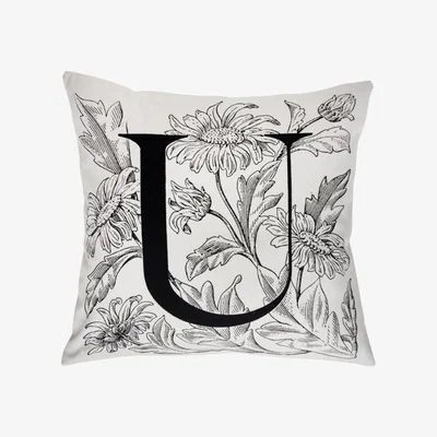 Rockett St George Monochrome Illustration Eye Cushion