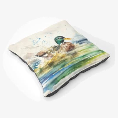 The Range Splashing Mallard Watercolour Floor Cushion - Neutral