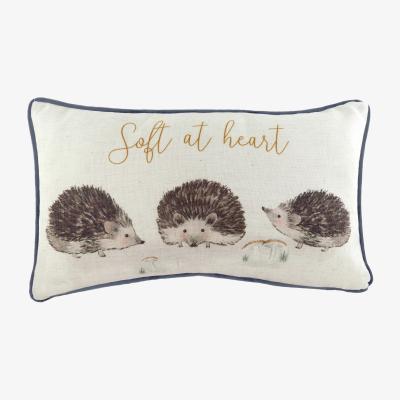 The Range Oakwood Hegehogs Hedgehogs Rectangular Cushion - Multicolour / Feather