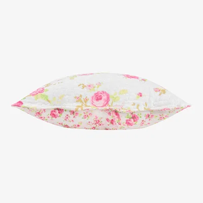The Range Honey Pot Lane Floral Cushion - White