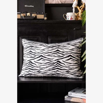 Rockett St George Snow Tiger Print Cushion
