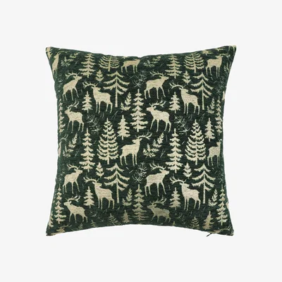 The Range Winter Forest Cushion Green - Green