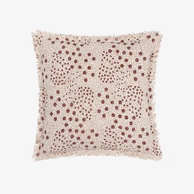 The Range Hara Woven Fringed Cushion - Pecan / 80 Polyester 20 Feather / 80 Feather 20 Polyester
