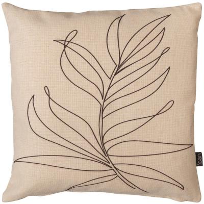 The Range Textured Linear Leaf Outdoor Cushion - Cream