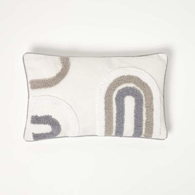 The Range Grey Rainbow Ruffle Filled Cushion - Grey