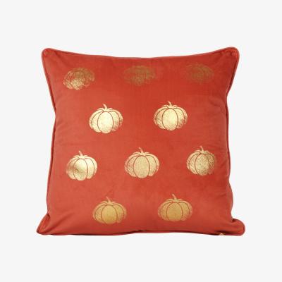 The Range Pumpkin Gold Foiled Cushion - Rust