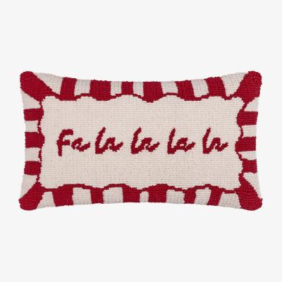 The Range Candy Fa La La Tufted Polyester Filled Cushion 50 x 30cm - Red/White