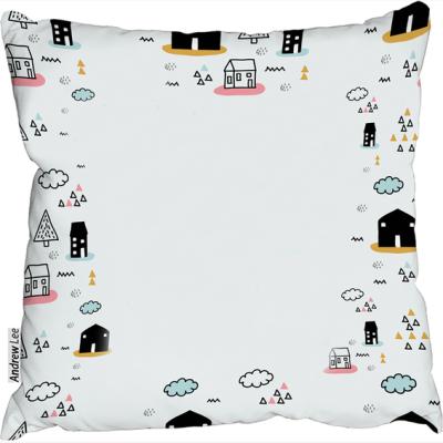 The Range Scandy Doodle Cushion - Blue / 60cm