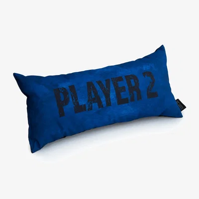 The Range Water Resistant Gamers Player 2 Slogan Cushions - Blue