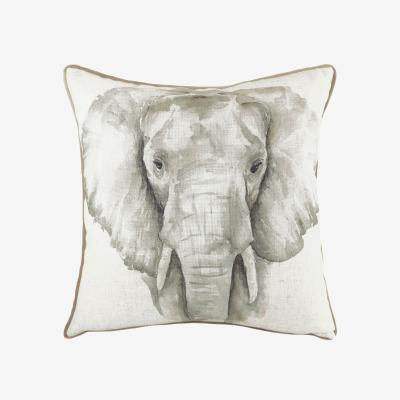 The Range Safari Elephant Elephant Cushion - White / 80 Feather 20 Polyester / 80 Polyester 20 Feather