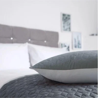 The Range Panama Filled Quilted Cushion - BM349 - Grey/Cloud
