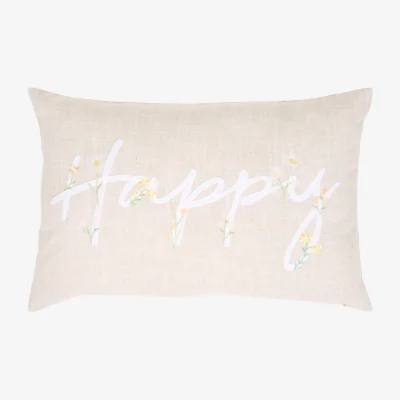 The Range Spring Embroidered Cushion - Light Pink