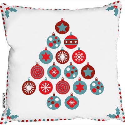 The Range Seasonal Christmas Outdoor Comfy Cushion - Red / 60cm