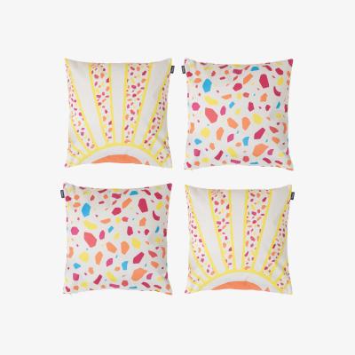 The Range Veeva Sun and Terazzo Outdoor Cushion - Reversible Print - Neutral / 4
