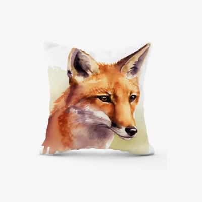 The Range Fox Watercolour Cushion - Yellow
