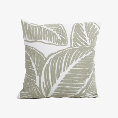 The Range Eden Leaf Cushion - White