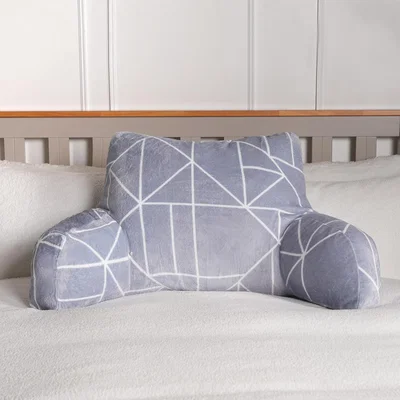 The Range Geometric Print Cuddle Cushion - Grey