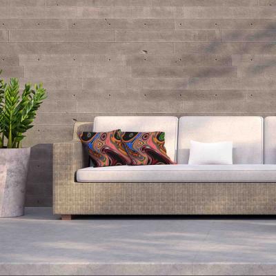 The Range Pyschedelic Marble Pattern Outdoor Cushion - Orange / 45cm