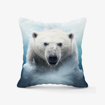 The Range Polar Bear Splashart Outdoor Cushion - White / 60cm