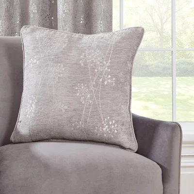 The Range Grace Chenille Cushion - Grey