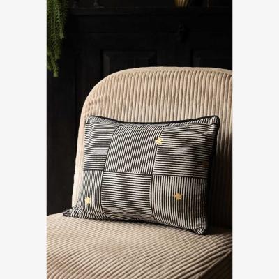 Rockett St George Monochrome & Gold Star Print Cushion