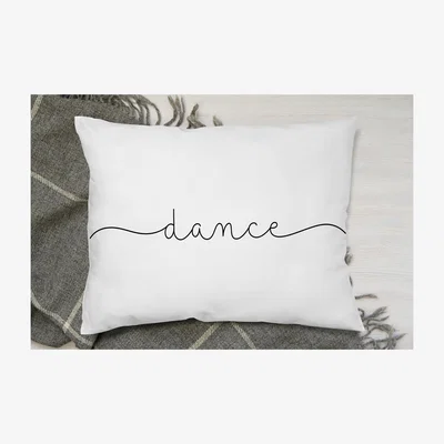 The Range Text Dance Cushion - White