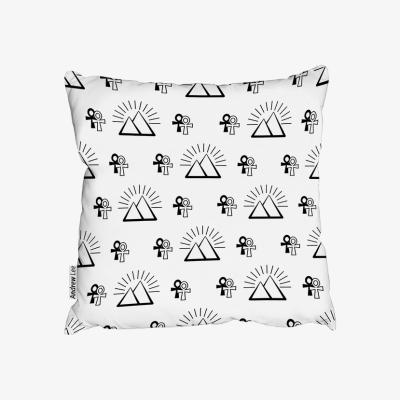 The Range Egyptian Pyramid And Ankh Cushion - White / 60cm