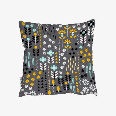 The Range Geometric Flower And Ornamental, Traditional Flowers Cushion - Yellow / 45cm