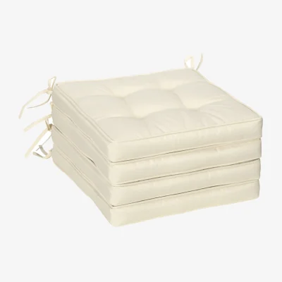 The Range Replacement Garden Seat Cushion Pad with Ties - Cream White