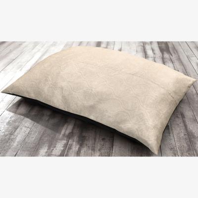The Range Elegant Swirl Pattern Lounging Cushion with Non-Slip Base - CREAM