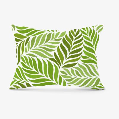 The Range Green Leaf Pattern Cushion - Green / 28cm
