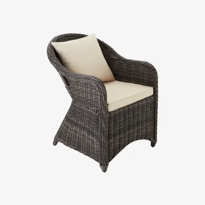 The Range Luxury Rattan Garden Chair    cushions - Grey