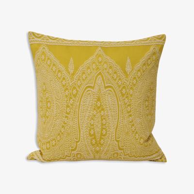The Range Paisley Printed Cushion - Yellow