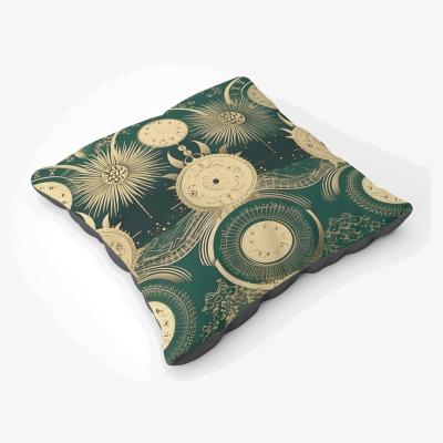 The Range Green Moon and Sun Abstract Pattern Floor Cushion - Green