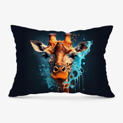 The Range Blue Giraffe Face Splashart Cushion - Grey / 33cm