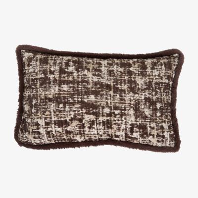 The Range Milanna Chenille Cushion - Chocolate
