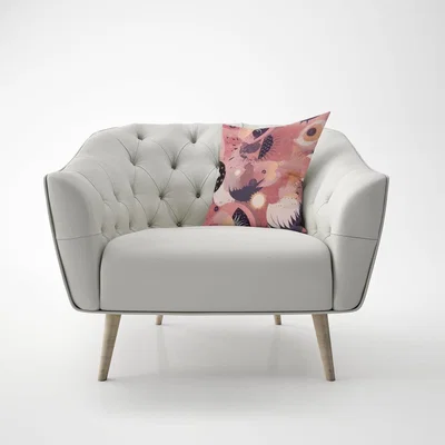 The Range Abstract Red Pink Pattern Cushion - Pink / 60cm