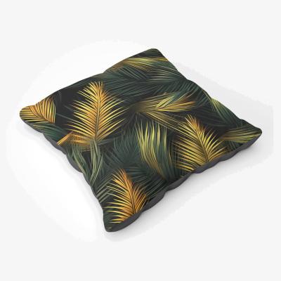 The Range Golden Palm Leaves Floor Cushion - Green