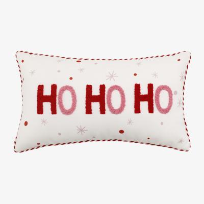 The Range Ho Ho Ho Tufted Cushion - White