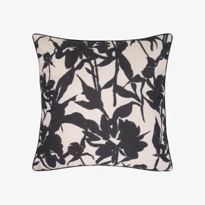The Range Zahria Ikat Cushion - Black
