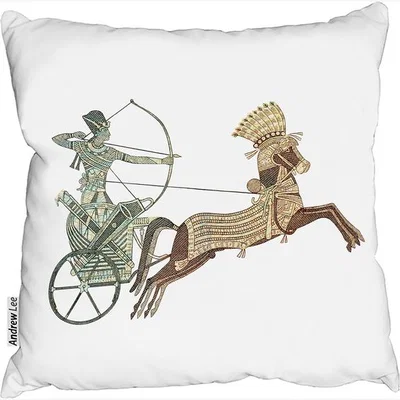 The Range Pharaoh On War Chariot Outdoor Cushion - Brown / 45cm