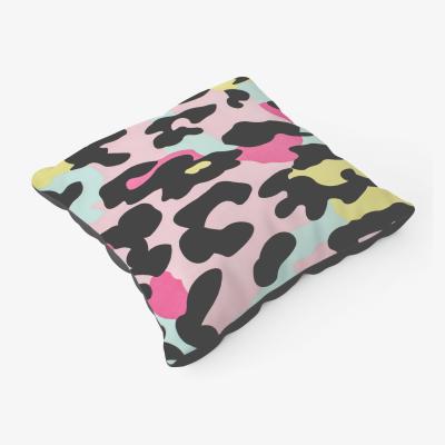 The Range Colourful Leopard Print Floor Cushion - Pink